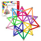 ELONGDI Magnetic Building Blocks Set, 132 Pieces, Non-Toxic 3D Puzzle Toys, Multicolor, Model E-144 for Kids & Adults