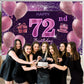 72Nd Birthday Decorations For Girls Imisi Happy Birthday Banner Pink Decorations For A Party Birthday Backdrop For Women