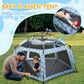 Funsland Baby Playpen Pop-Up Tent - Outdoor & Indoor Play Tent For Beach With Canopy Travel Bag Portable Play Yard For Babies & Toddlers (Ocean)