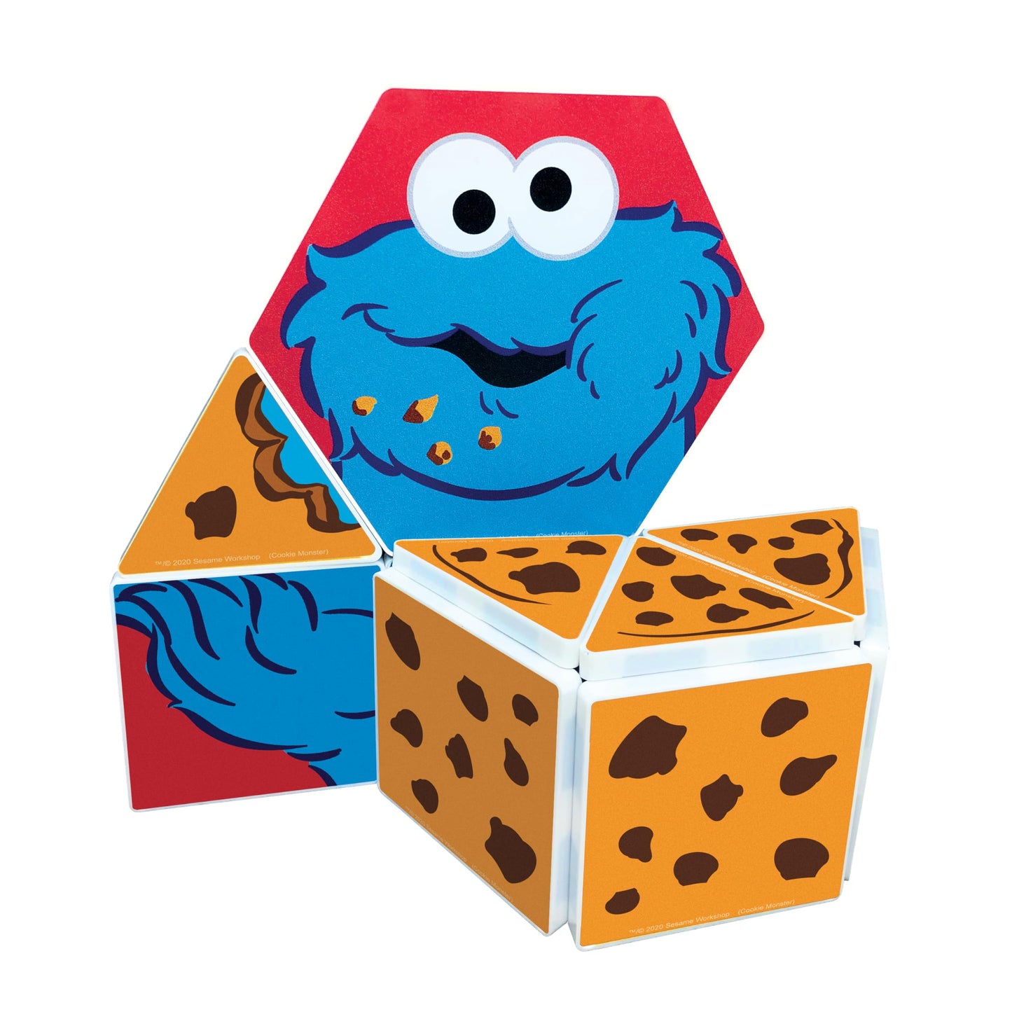 Createon Sesame Street Cookie Monsters Shapes Magnetic Playset, Magnetic Building Toys, Stem & Montessori Educational Toys For A