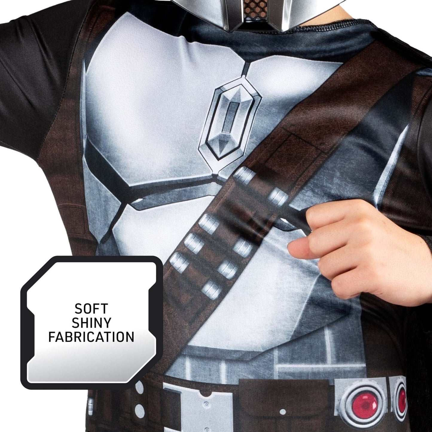 Star Wars Boys Deluxe Mandalorian Costume, Kids Halloween Costume, Child - Officially Licensed Medium