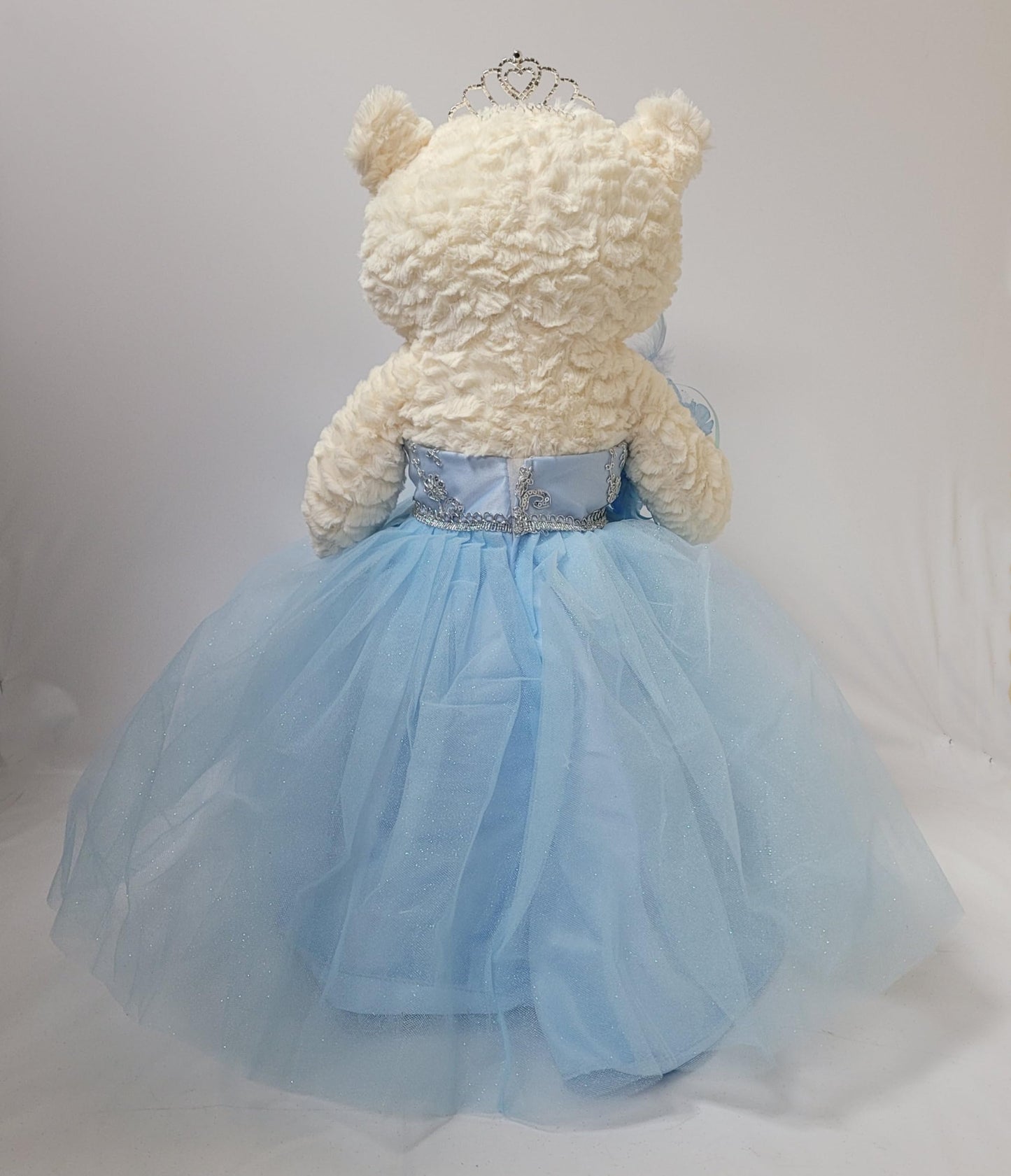 KINNEX COLLECTIONS SINCE 1997 20'' Teddy Bear with Elegant Dress (Centerpiece) ~ B16631N-4 (Baby Blue)