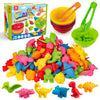 Coogam Counting Dinosaur Sorting Toy Set - Montessori Educational Toy, Fine Motor Skills, Medium Size, Colorful Plastic, Model puzzle110