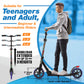 SereneLife Kick Scooter mature-themed Teenagers Kids- 2 Wheel Kids Scooter with Adjustable T-Bar Handlebar - Alloy Anti-Slip Deck - Portable Folding Scooters for Kids with Carrying Strap - Graffiti
