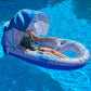Pool Floats Adult With Canopy Upf50+, Extra Large Pool Floats Adult Heavy Duty, Swimming Pool Float With Shade Cover, Cup Holder