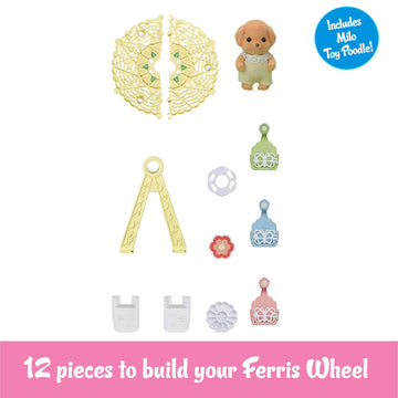 Calico Critters Baby Ferris Wheel, Dollhouse Playset With Toy Poodle Figure Included