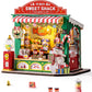 ROBOTIME DIY Miniature House Kit for mature-themed and Teens  Tiny House Building Kit for Family and Friends  Mini Wooden Dollhouse Kit for Halloween/Christmas/Birthday Gifts (Christmas Candy Stand)