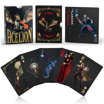 Wjpc Magic Warrior Waterproof Playing Cards,Plastic Playing Cards,Deck Of Cards ,Game And Party Gift Poker Cards (Epic Warrior)