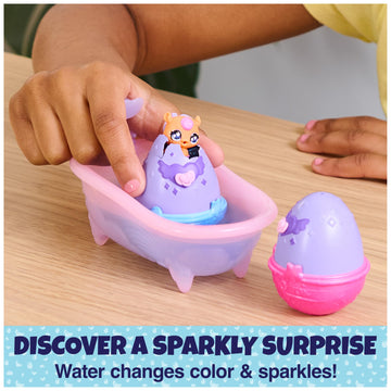 Hatchimals Alive, Make A Splash Playset With 15 Accessories, Bathtub, 2 Color-Change Mini Figures In Self-Hatching Eggs, Kids Toys For Girls And Boys