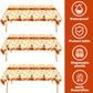 UROINEPA Thanksgiving Tablecloth 3 Pcs Fall Table Cloths Rectangle Maple Leaf Turkey Table Cloth Autumn Tablecover for Thanksgiv