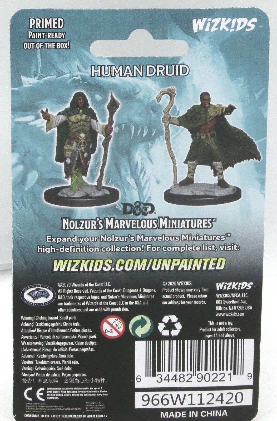 Wizkids/Neca Human Druid Male D&D Nolzur'S Marvelous Unpainted Miniatures