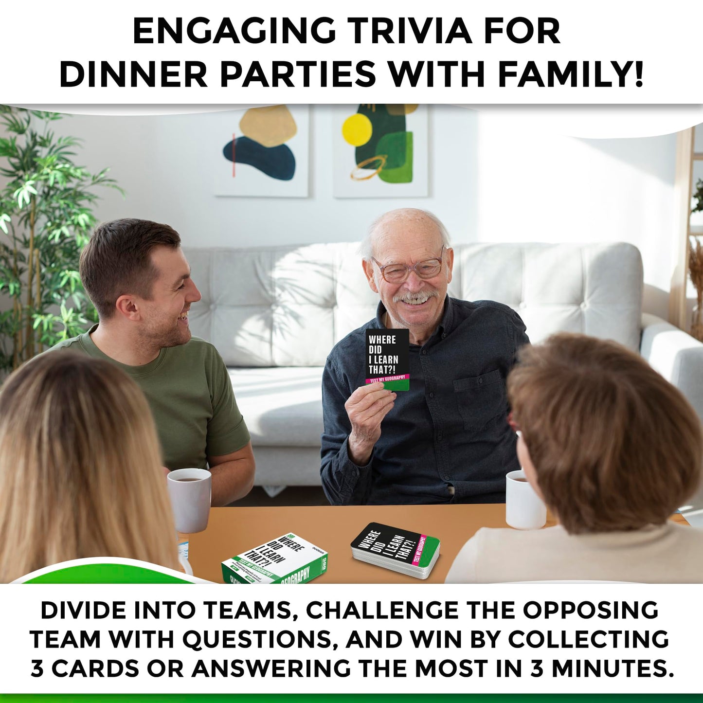 QUOKKA Trivia Card Game with 500 Questions in Geography - Trivia Games for mature-themeds  Teens  and Families - Trivia Cards with Answers - Great Board Games Trivia for Family Party and Game Night