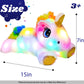 Cuteoy White Unicorn Led Stuffed Animal Light-Up Plush Birthday Christmas Plushies Toy Gifts For Kids Toddler Girls, 15''