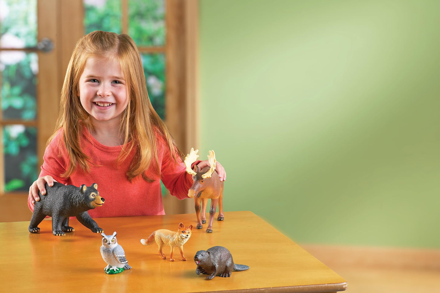 Learning Resources Jumbo Forest Animals - 5 Pieces, Ages 3+ Pretend Play Animals For Toddlers, Preschool Learning Toys, Kids Pla