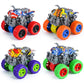 LEFEI Monster Truck Toys - 4 Pack Friction Powered Toy Motorcycle Cars Push and Go Car Truck Playset for Boys Girls Toddler Aged