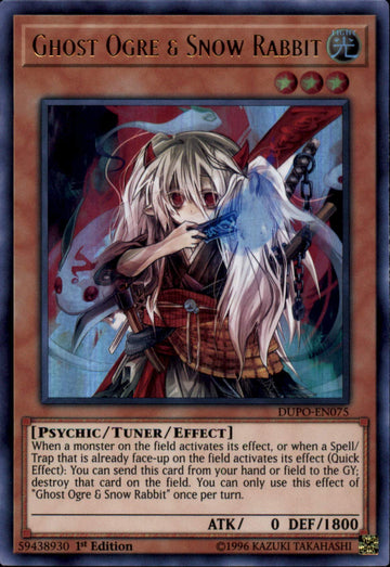 Yu-Gi-Oh! - Ghost Ogre & Snow Rabbit - Dupo-En075 - Ultra Rare - 1St Edition - Duel Power