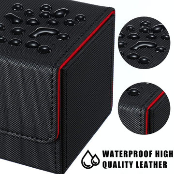 Vicenpal 8 Pack Card Deck Case Bulk, Sleeved Leather Card Boxes, Magnetic Card Game Box with Sleeves for 100 Plus Playing Cards