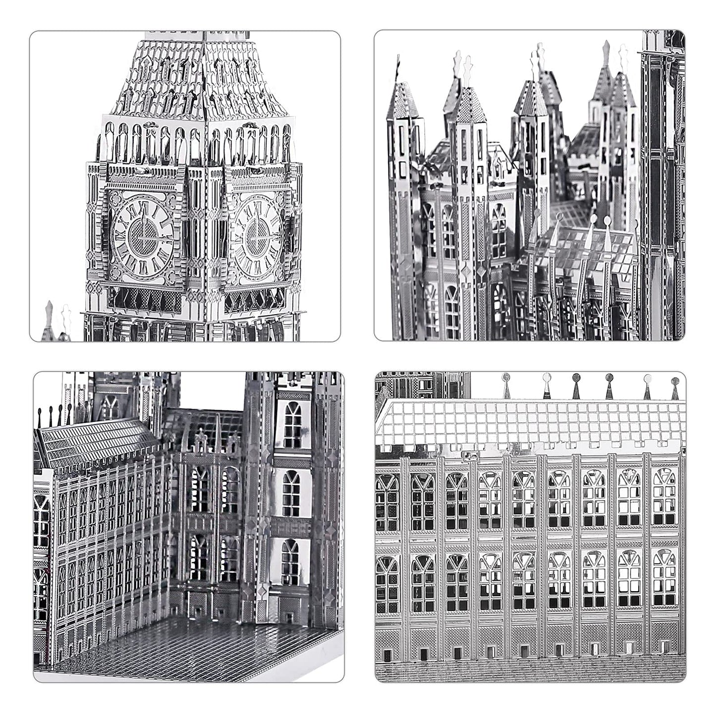 Piececool 3D Puzzles For Adults Metal Big Ben Model Kit, The Clock Tower London Architecture Building Kit, Stem Toys For Teens B