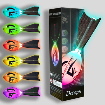 KASTUMBGA Glow in The Dark Football - LED Color-Changing Foam - Small/Medium - Multi-color - Perfect for Kids 8-15, Birthday & Camping Gift