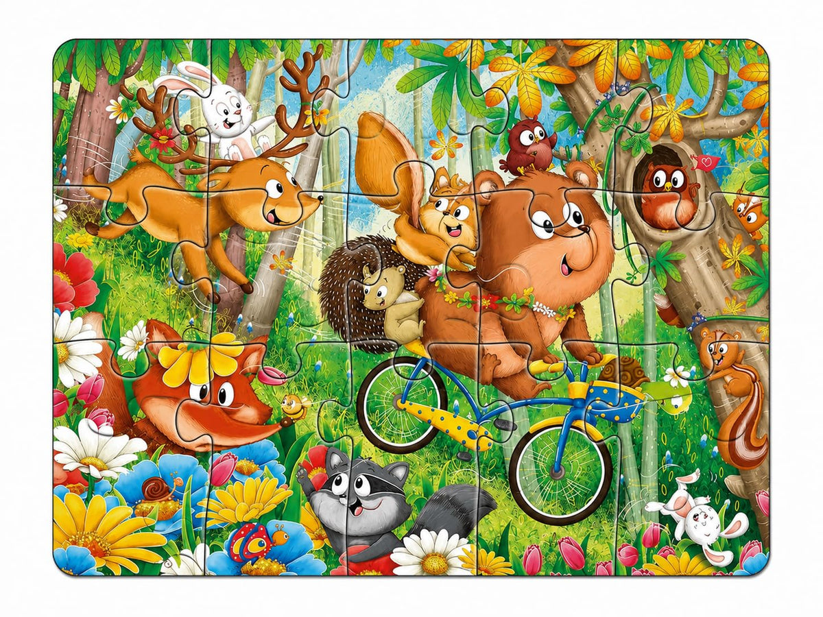 Forest Friends Jigsaw Floor Puzzle For Kids, 15 Large Pieces, Ages 3+