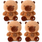 Aoriher 4 Pcs Capybara Stuffed Animal Mini Plush Capybara Gift Small Plushies Doll Birthday Gift Plush Set for Animal Theme Part