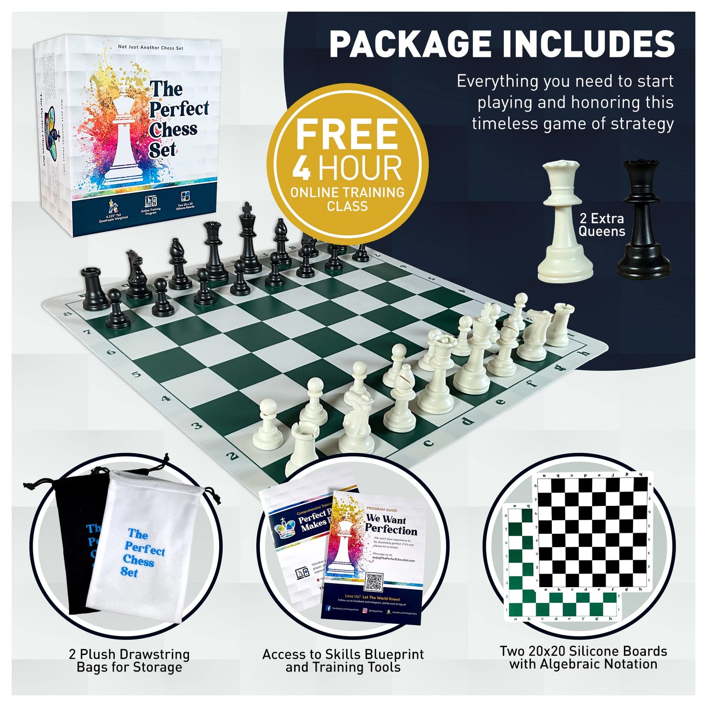 Staunton Triple Weighted Chess Set