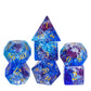 UDIXI Colored Glaze DND Dice Set, 7PCS Polyhedral Dice Set D&D with Gift Box for Dungeons and Dragon Tabletop Game (Blue and Pur
