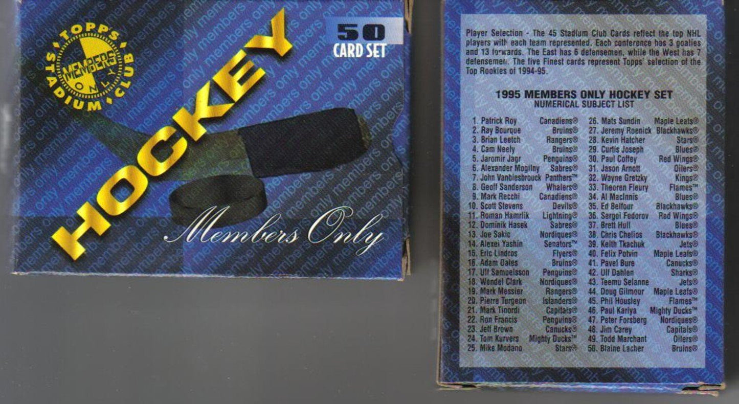 1995 Topps Stadium Club Members Only Hockey Card Set