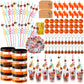 Weysat 268 Pcs Sport Party Favors Sets for 24 People Birthday Gifts Goody Cups with Straws Key Chains Whistles Silicone Wristban