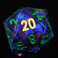 Mini Planet Handmade 50Mm Chonk Dnd Giant D20 Liquid Core Polyhedral Rpg Dice With Sharp Edges E18 Led Octopus