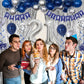 21St Birthday Decorations For Him, Blue Silver Happy 21St Birthday Decorations For Boys Men, 21St Birthday Balloons Banner Table