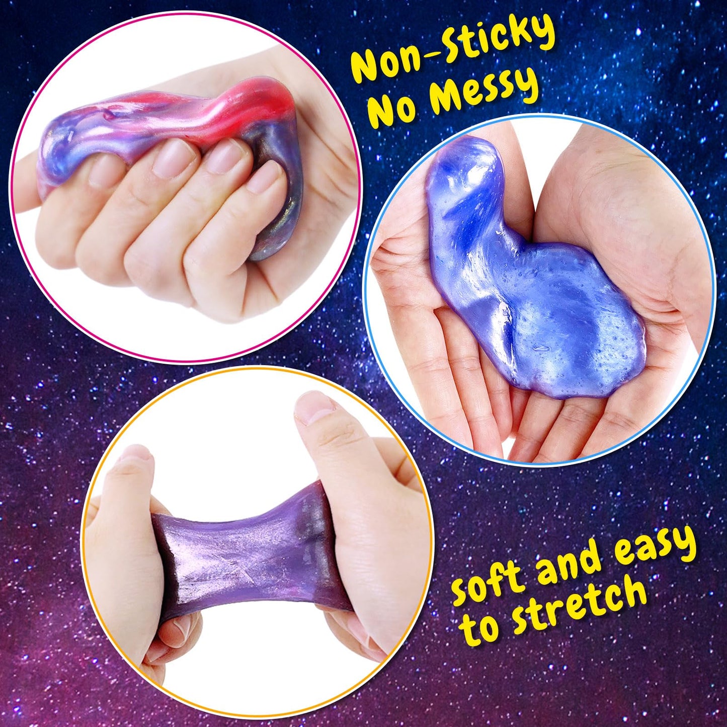 Yopinsand 36 Pack Galaxy Slime Kit, Slime Party Favors For Kids, Stretchy & Non-Sticky Slime Pack, Slime Toy For Boys Girls 5-12