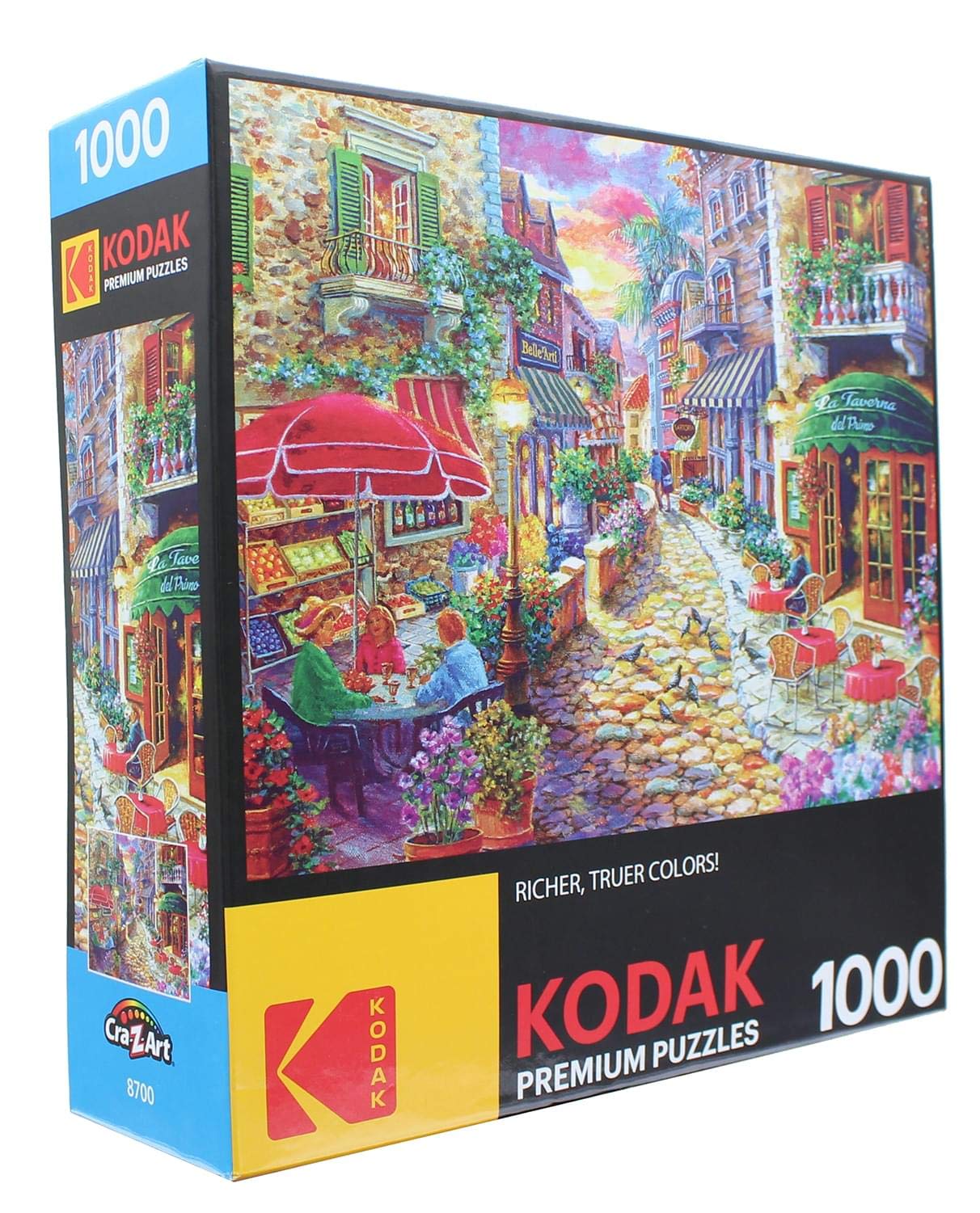 RoseArt 1000 Piece Jigsaw Puzzle - Kodak Premium Late Afternoon in Italy, Multi-colored, Model 8700ZZQ, Paper Material