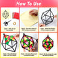 Qyeahkj 36 Set Jewel Suncatchers Crafts for Kids DIY Diamond Window Tissue Paper Craft Kit Jewel Hanging Decor for Summer School