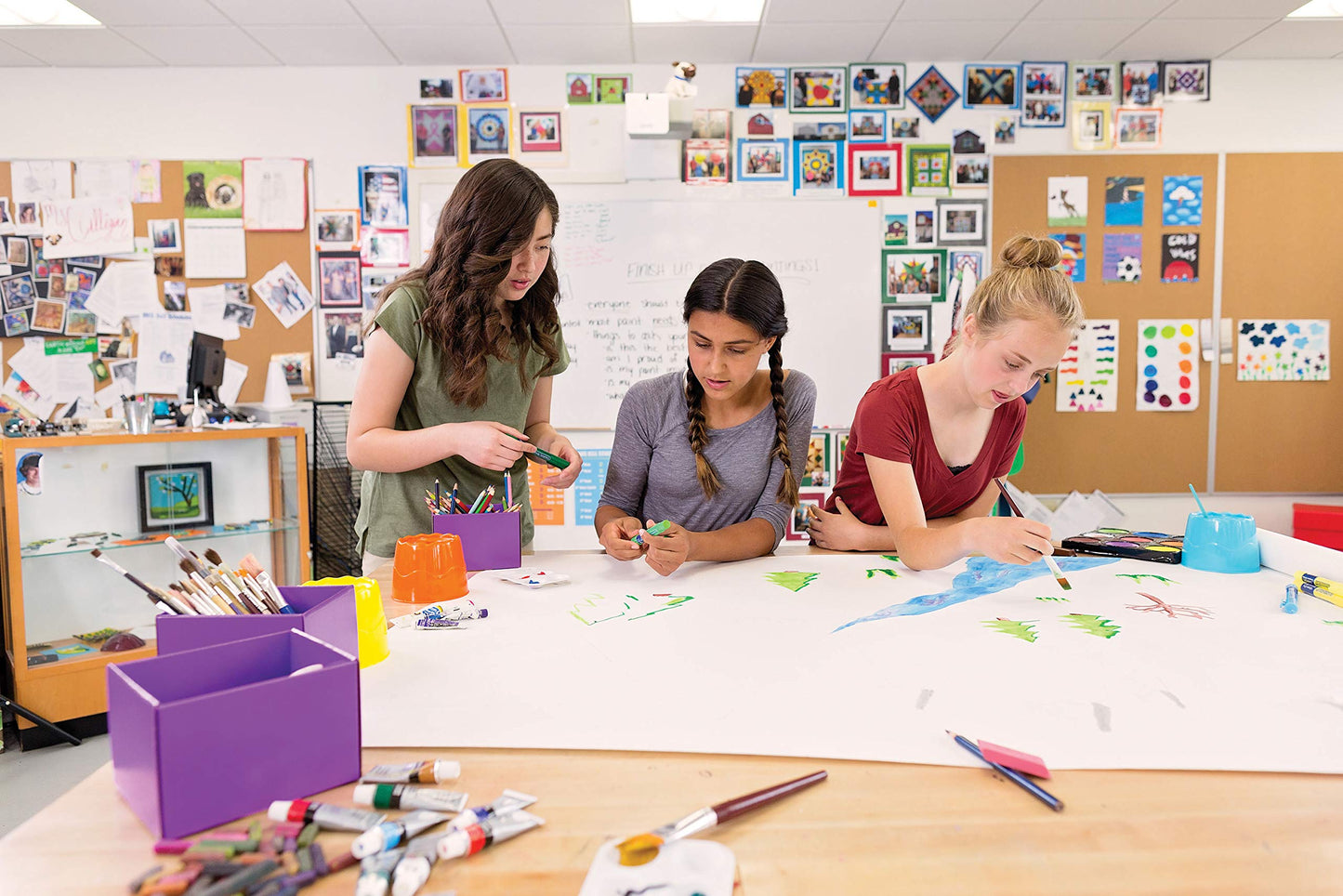 Creativity Street Chenille Kraft Tempera Cakes 9 Assorted Colors, 1 Count (Pack of 1)