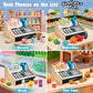 VROGTIK Wooden Cash Register for Kids, Rechargeable Toy with Scanner, Child-Size, Silver, Ages 3-12
