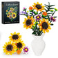 Flower Bouquet Building Set, Sunflower Botanical Collection Blocks Kit Compatible With Lego For Adults Women And Teens Girls 8+ 