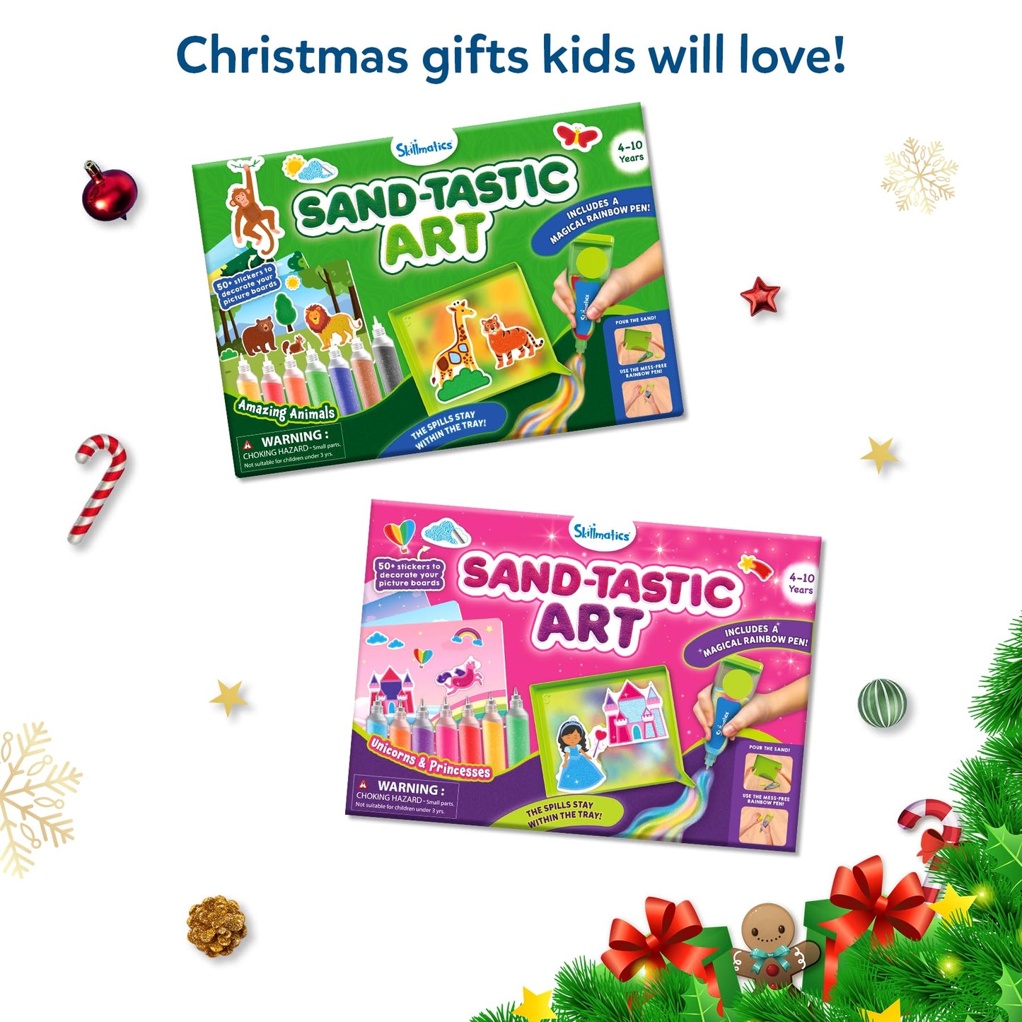 Skillmatics Sand Art Activity Kit - DIY Animal Craft with 50+ Stickers, Multicolor, 21.5 cm x 30.2 cm, Fun for Kids Ages 4-10