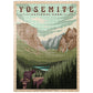 Mypuzzle Yosemite National Park - Yosemite Valley, Vintage Travel Poster - Premium 500 Piece Jigsaw Puzzle For Adults