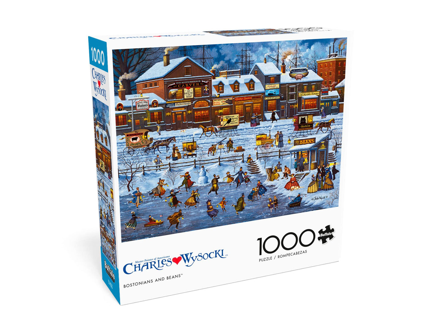 Buffalo Games 1000 Piece Jigsaw Puzzle - Bostonians and Beans, Large Size, Multicolor, Model 11511 - Perfect for Adults and Game Nights