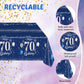 Blue 70Th Birthday Decorations For Men Navy Blue Silver Happy 70Th Birthday Tableware Set Include Happy 70Th Birthday Plates Nap