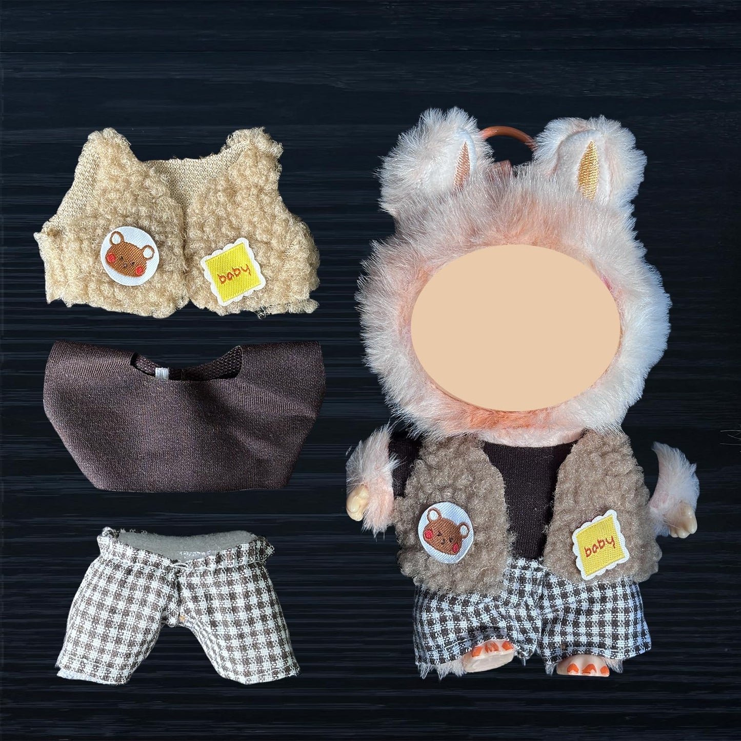 Doll Clothes - Compatible with LBB 5.91-6.7inch(15-17cm) Dolls as Accessories Only  enhanced Dolls Outfit with Accessories  Hand Crocheted Hat  Sweaters  Bag 2