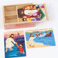 PEYO PALS Bible Puzzles for Kids Ages 4-6 | 4-in-1 Wooden Jigsaw Puzzles in Box (15 pcs Each) | Christian Gifts for Kids | Presc