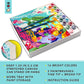 Bright Stripes Paint by Numbers Kit for Kids, Ocean Theme, 10.5"x9.5", Canvas, Multicolor, Model 9206, DIY Art Set