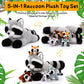 Harrycle 5 Pcs Raccoon Stuffed Animal Set Adorable Mommy Raccoon Plush With 4 Cute Baby Coons In Tummy Soft Cuddly Raccoon Plush