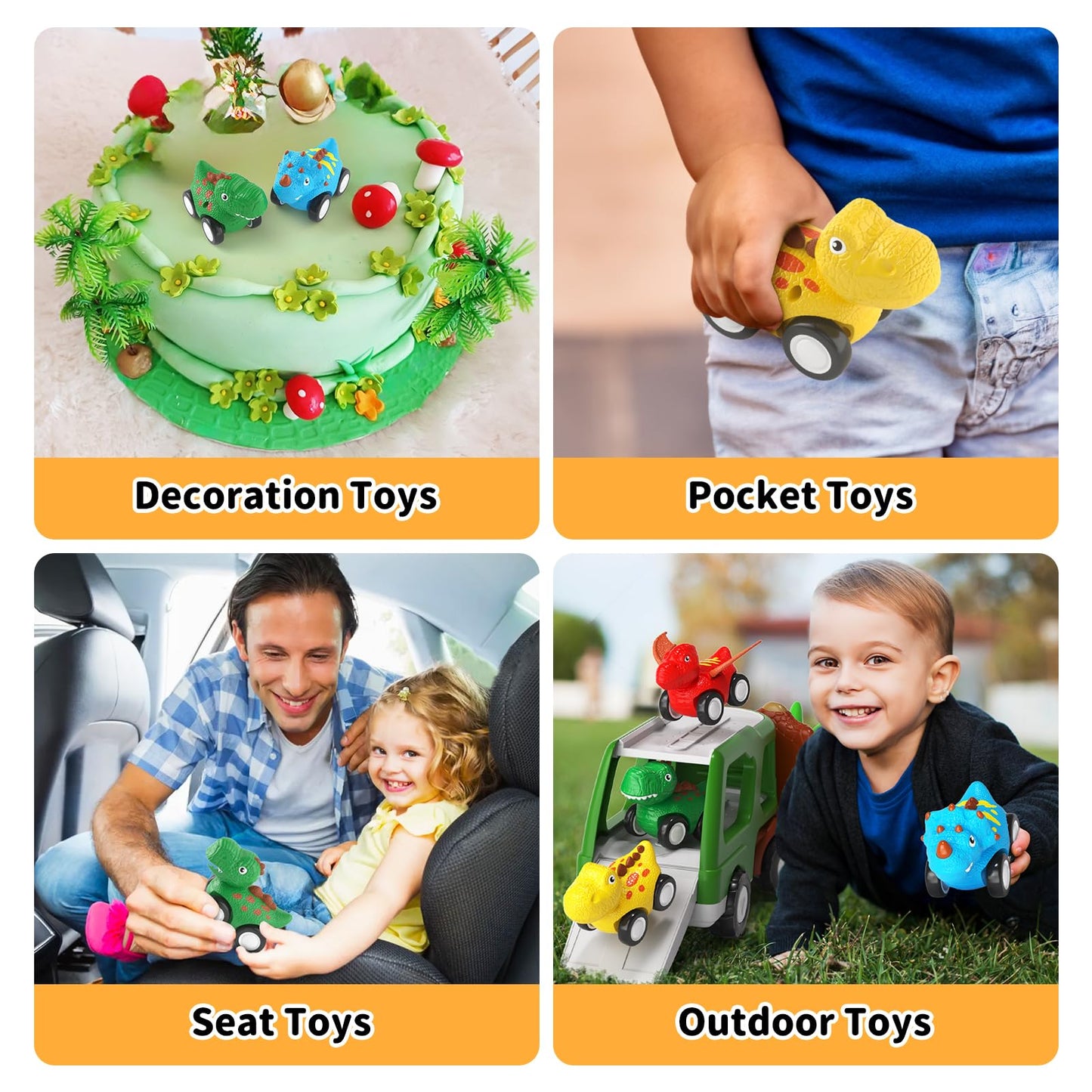 newcrave Dinosaur Truck Toys for Toddlers Boys Age 1-3 2-4, 5 in 1 Dinosaur Car for Toddlers Boys Girls Toy for 1 2 3 4 5 Year O