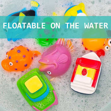 Mold Free Baby Bath Toys - Infant Baby Toys 6-12 12-18 Months - Water Table Toys Pool Toys Fish Bathtub Toys For Toddler 1-3 - V