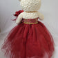 KINNEX COLLECTIONS SINCE 1997 20 Burgundy Quinceanera Last Doll Teddy Bear with Dress - Perfect Centerpiece for Quinceaneras