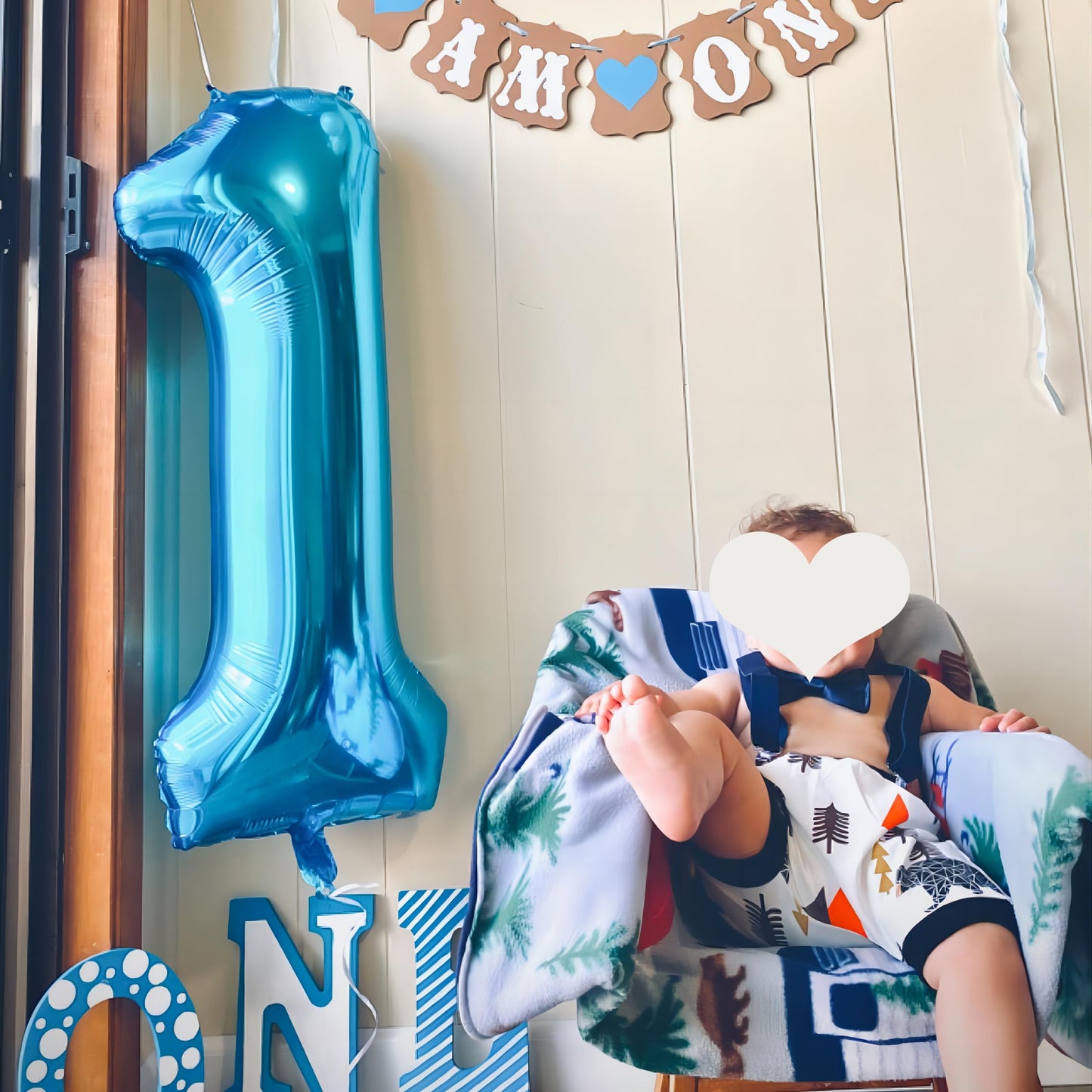Paticool 40 Inch Blue Number Balloon 5, Large Number Foil Balloons Mylar For Girl Boy Birthday Party Celebration Decorations Sup