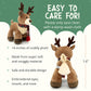 Plushible Plush Reindeer Stuffed Animal - Holiday Deer Characters With Antlers Toy For Girl, Boy, Baby, And Toddler - Christmas